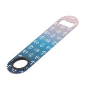 Weißer Anker des Steigungsaqua-Rotes | Speed Flaschenöffner (Rückseite Schrägansicht)