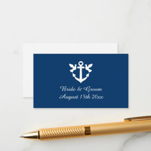 Weißer Ankertaube elegante Hochzeit Begleitkarte