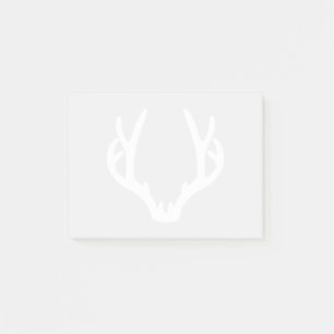 Weißer Antler Post-it Klebezettel