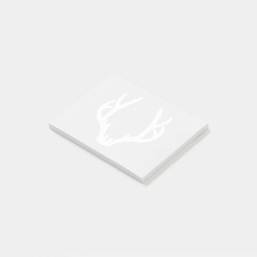 Weißer Antler Post-it Klebezettel (angewinkelt)