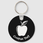 Weißer Apfel-Schlüsselanhänger Schlüsselanhänger (Vorderseite)