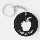 Weißer Apfel-Schlüsselanhänger Schlüsselanhänger (Vorderseite)