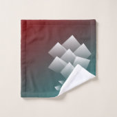 Weißer aquamariner Bordeaux Badhandtuch Set (Waschlappen)