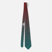 Weißer aquamariner Bordeaux Krawatte (Rückseite)