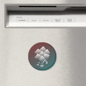 Weißer aquamariner Bordeaux Magnet (In Situ (Geschirrspüler))