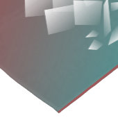 Weißer aquamariner Bordeaux Mittelgroßer Tischläufer (Ecke)