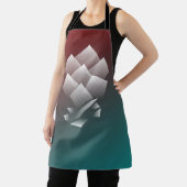 Weißer aquamariner Bordeaux Schürze (InSitu)