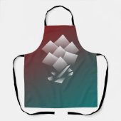 Weißer aquamariner Bordeaux Schürze (Vorderseite)