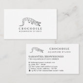 Weißer Aquarium Crocodile Alligator Visitenkarte (Vorne/Hinten)