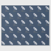 Weißer arktischer Fox Weihnachten Geschenkpapier (Flach)