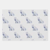 Weißer arktischer Fox Weihnachten Geschenkpapier Set (Vorderseite 2)
