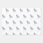 Weißer arktischer Fox Weihnachten Geschenkpapier Set (Vorderseite)