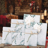 Weißer arktischer Fuchs in einem stürmischen Winte Geschenkpapier Set