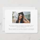 Weißer Asclepius RN Abschluss für Krankenschwester Ankündigung (Rückseite)