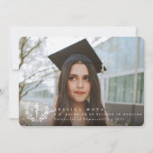 Weißer Asclepius RN Abschluss für Krankenschwester Ankündigung (Vorderseite)