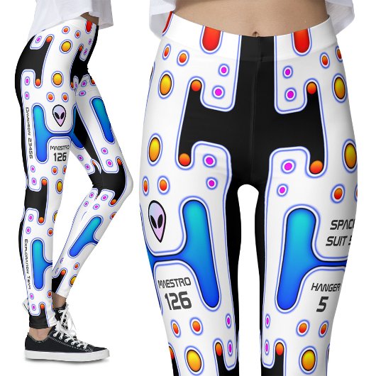Weißer Astronaut WeltraumGirl Android Roboter Leggings