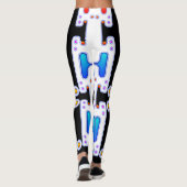 Weißer Astronaut WeltraumGirl Android Roboter Leggings (Rückseite)