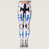 Weißer Astronaut WeltraumGirl Android Roboter Leggings (Vorderseite)
