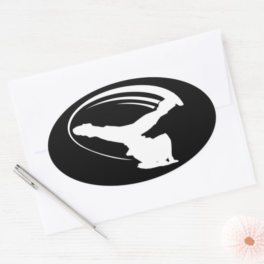 Weißer Aufkleber für Windmühle (Umschlag)