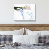 WEISSER AUFRUF LILY BLUME WRAPPED CANVAS MALERIERE LEINWANDDRUCK (Insitu (Schlafzimmer))