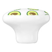 Weißer Avocado in Scheiben Keramikknauf (Seitenansicht)