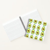 Weißer Avocado in Scheiben Notizblock (Innenseite)