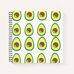 Weißer Avocado in Scheiben Notizblock