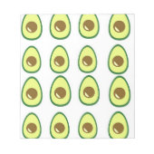 Weißer Avocado in Scheiben Notizblock (Vorderseite)