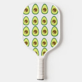 Weißer Avocado in Scheiben Pickleball Schläger (Rückseite)