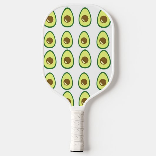 Weißer Avocado in Scheiben Pickleball Schläger (Rückseite)