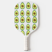 Weißer Avocado in Scheiben Pickleball Schläger (Vorderseite)