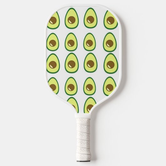Weißer Avocado in Scheiben Pickleball Schläger (Vorderseite)