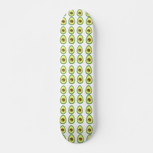 Weißer Avocado in Scheiben Skateboard (Vorne)