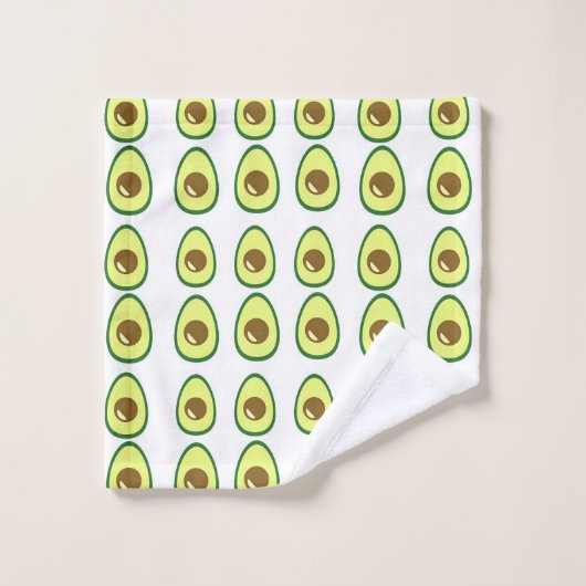 Weißer Avocado in Scheiben Waschlappen (Waschlappen)