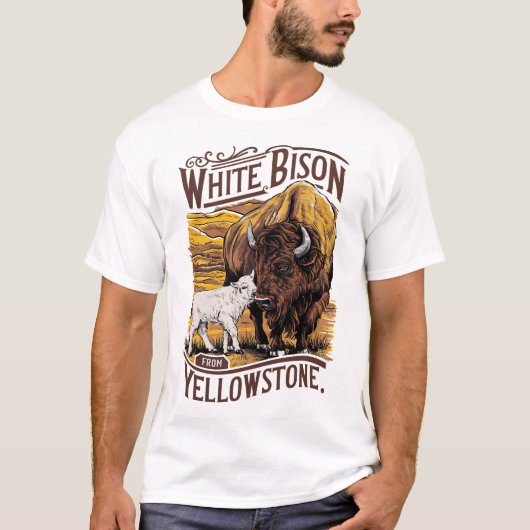 WEISSER BABY-BISON-PROPHEKT CALF VON YELLOWSTONE T-Shirt (Vorderseite)