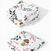 Weißer Babyname und Pilzwälder Fleecedecke