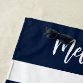 Weißer Bachelorette Wochenende Nautic Custom Strandtuch (Beispiel)