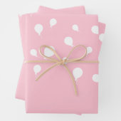 Weißer Balkon auf Pastellrosa Geschenkpapier Set (Beispiel)