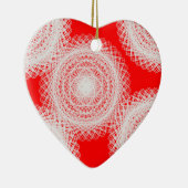 weißer Ball in der roten abstrakten Kunst Keramik Ornament (Rechts)