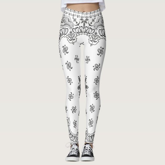 Weißer Bandana Leggings (Vorderseite)