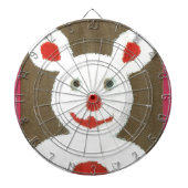 Weißer Bär mit Roter Nase, Mund und Ohren (Santa) Dartscheibe (vorne)