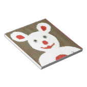 Weißer Bär mit Roter Nase, Mund und Ohren (Santa) Notizblock (angewinkelt)