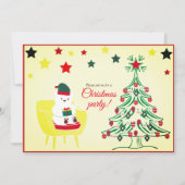 Weißer Bär Niedlich Einzigartig Modernes Party Einladung (Vorderseite)