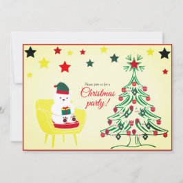 Weißer Bär Niedlich Einzigartig Modernes Party Einladung