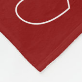 Weißer Bär & Rot I Liebe Sie Personalisierter Name Fleecedecke (Ecke)