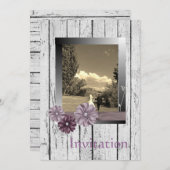 Weißer Barnholz Sommerfrische Land Einladung Hochz (Vorne/Hinten)