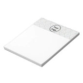 Weißer Barockdruck mit Logo Notizblock (Rotiert)