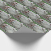 Weißer Barockesel Geschenkpapier (Ecke)