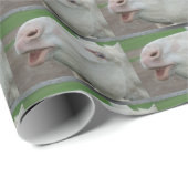 Weißer Barockesel Geschenkpapier (Rolleneckpunkt)