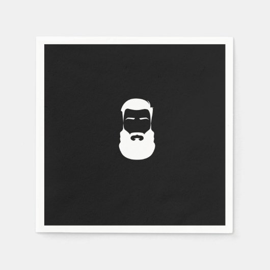 Weißer Bart Papier Napkins Serviette (Vorderseite)